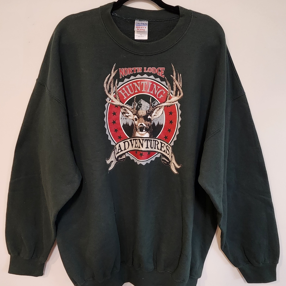 Hunting Adventures Green Sweatshirt Deer Country SPORTY